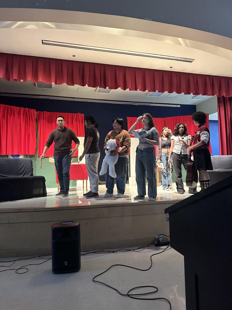 Theater Production Prepares for a Christmas Themed Play