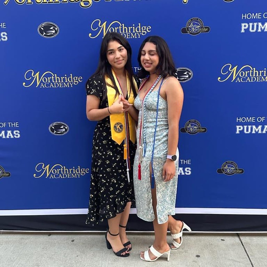 Alondra Martinez with fellow 2023 Graduate Aliyah Macias