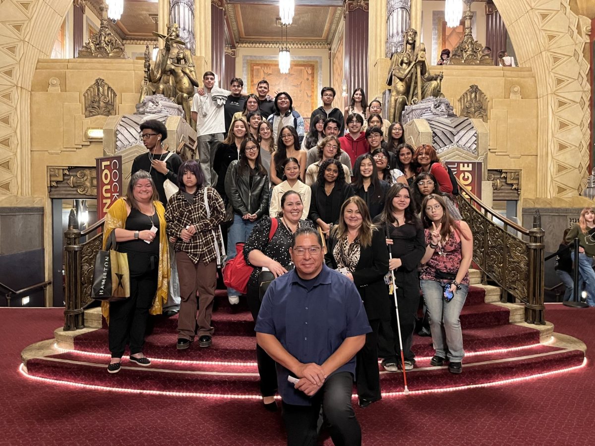 Students at the Pantages with chaperones -Ms. Alas, Ms. Sandoval, Ms. Panasyan and Principal Lee.