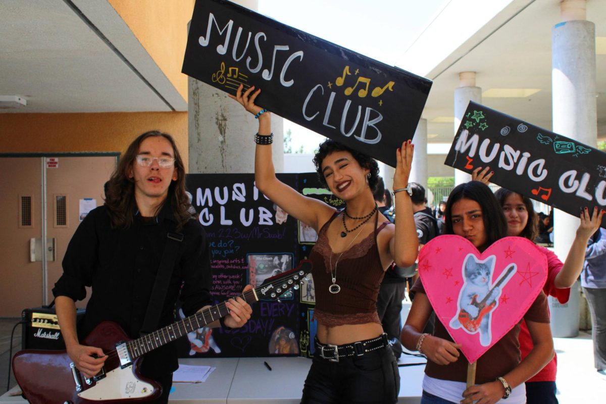 Music Club ( -Left to right: Alex Westermeller, Angenina Perez, Vika Karapetyan, Melina Hernandez as representatives- )