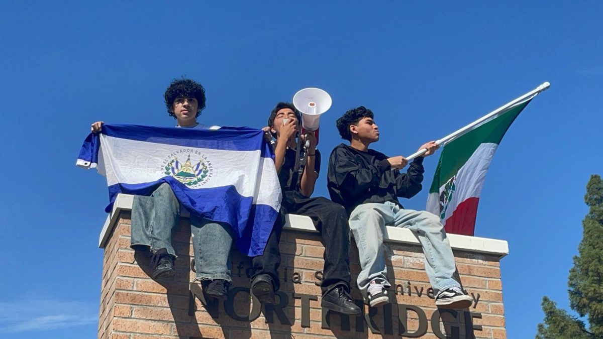 Students at ICE protest taken February 6th near CSUN