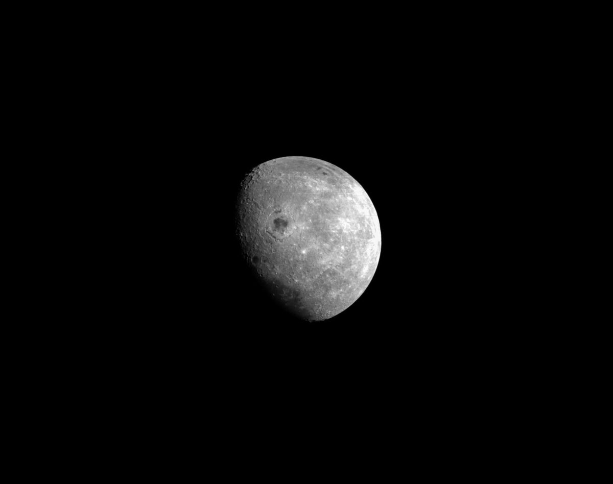 Taken: April 6, 2026 - On the first shift during the lunar flyby observation period, the Artemis II crew captured more than two-thirds of the Moon showcasing the intricate features of the nearside
